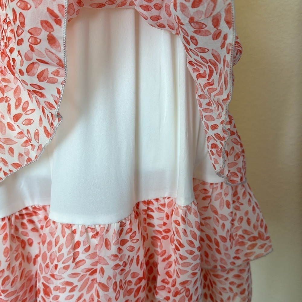 NWT Kate and Lily dress with 3 tiered hem red motif on cream Sz6 - Picture 7 of 9